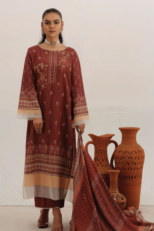 Embroidered Karandi 3pc