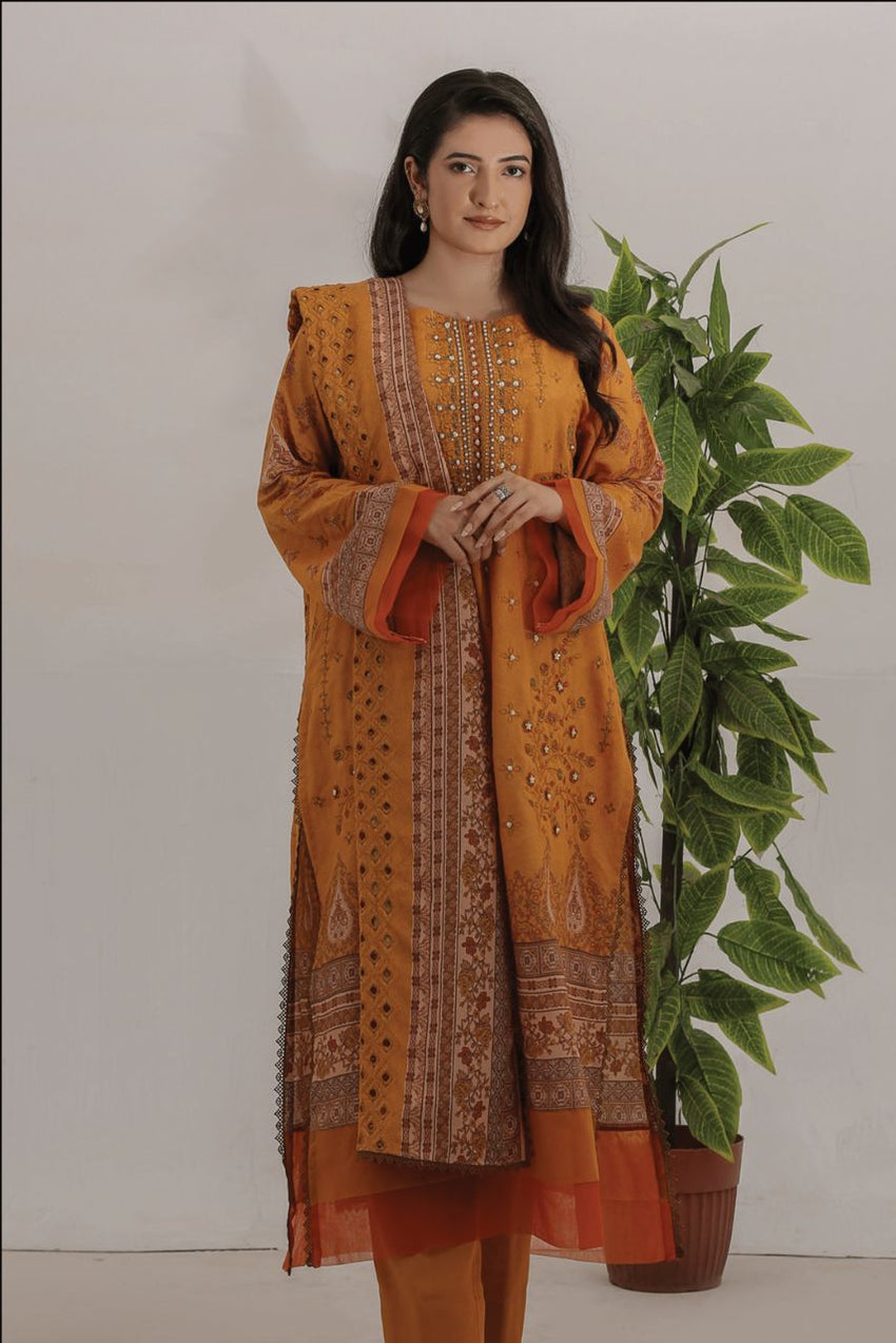 Embroidered Karandi 3pc