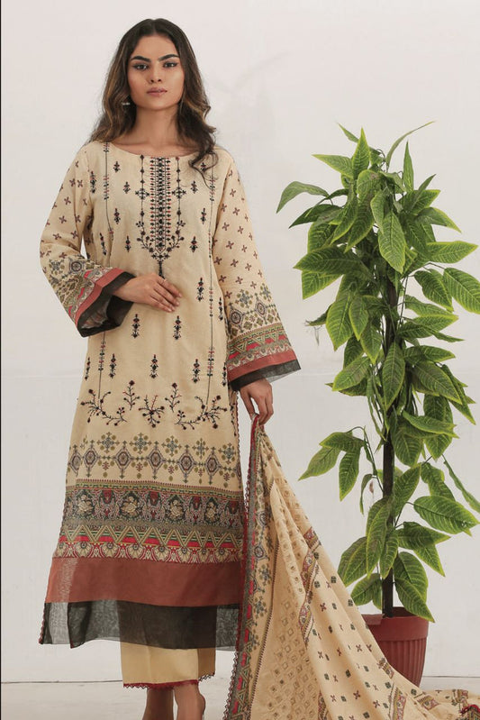 Embroidered Karandi- 3pc