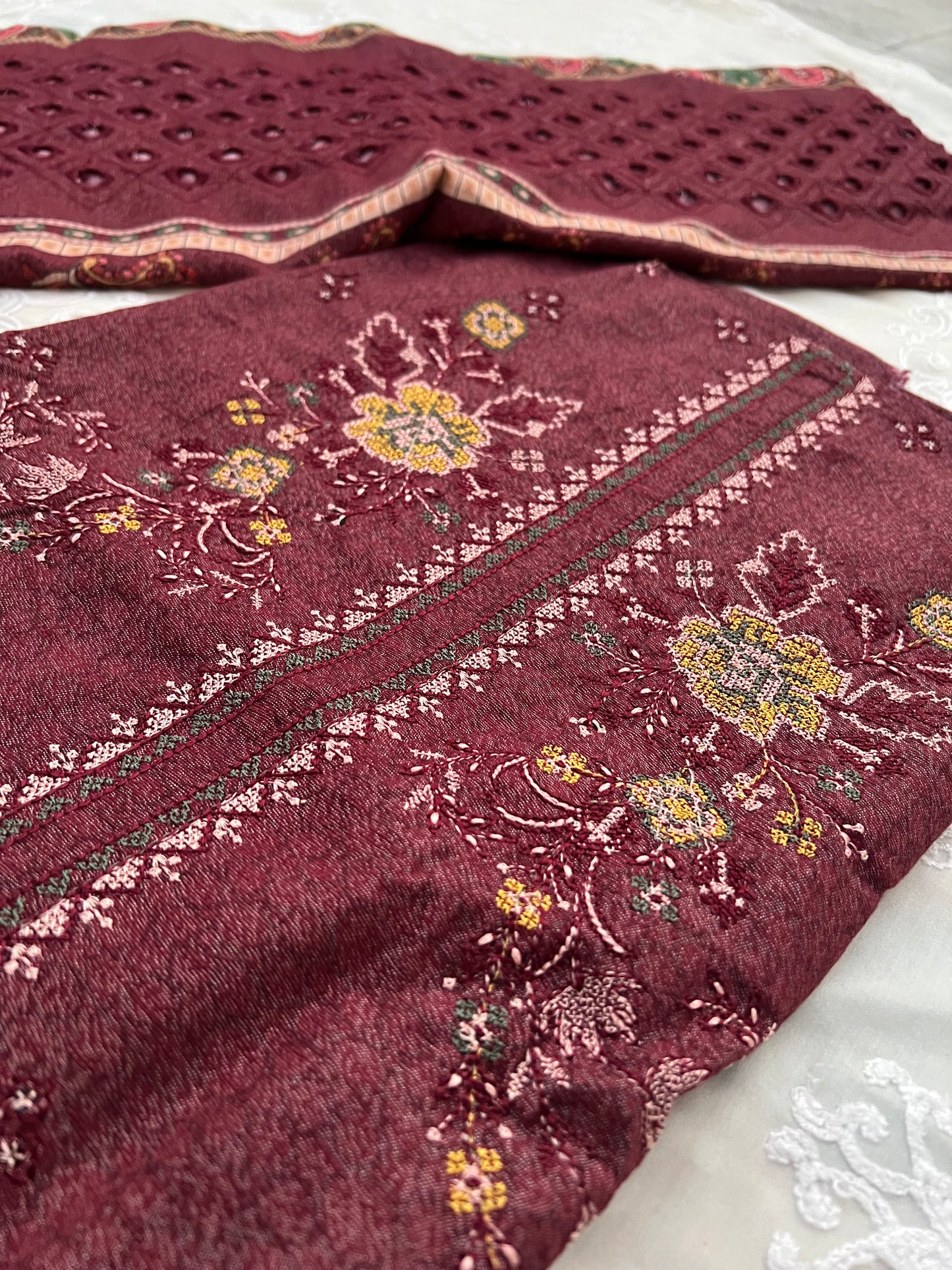 Embroidered Karandi 3pc