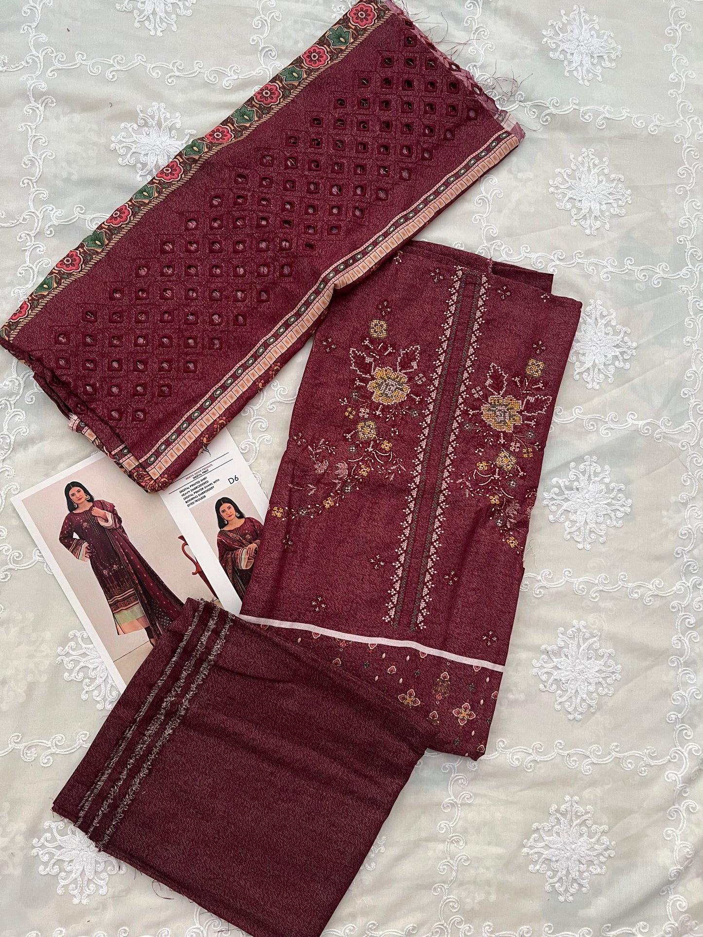 Embroidered Karandi 3pc